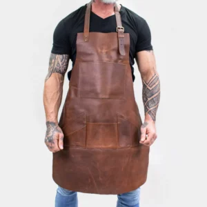 Multi-Purpose Leather Work Apron with Brass Hardware