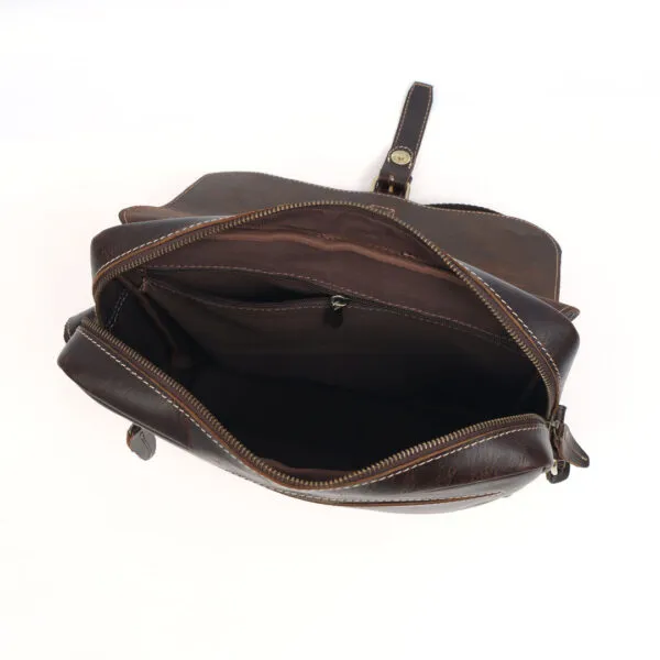 Archer Handmade Leather Messenger Bag - Image 3