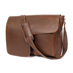 Leo Buffalo Leather Messenger Bag