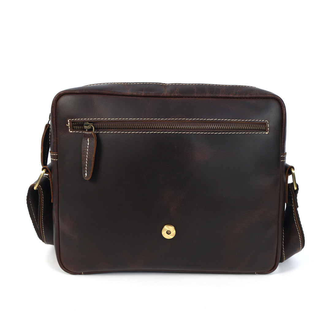 Archer Handmade Leather Messenger Bag - Image 4