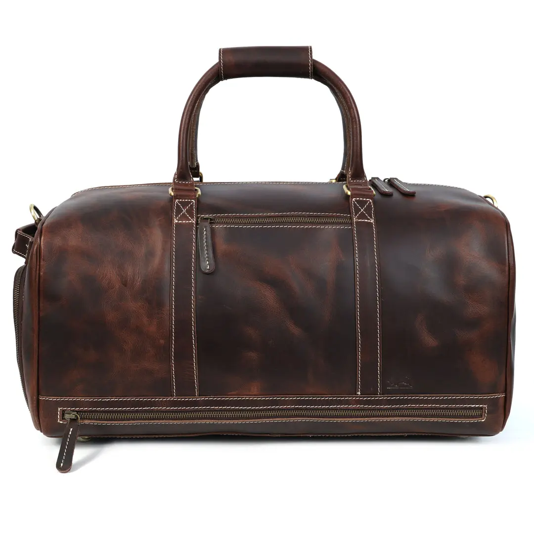 Ronan Buffalo Leather Duffel Bag - Image 6