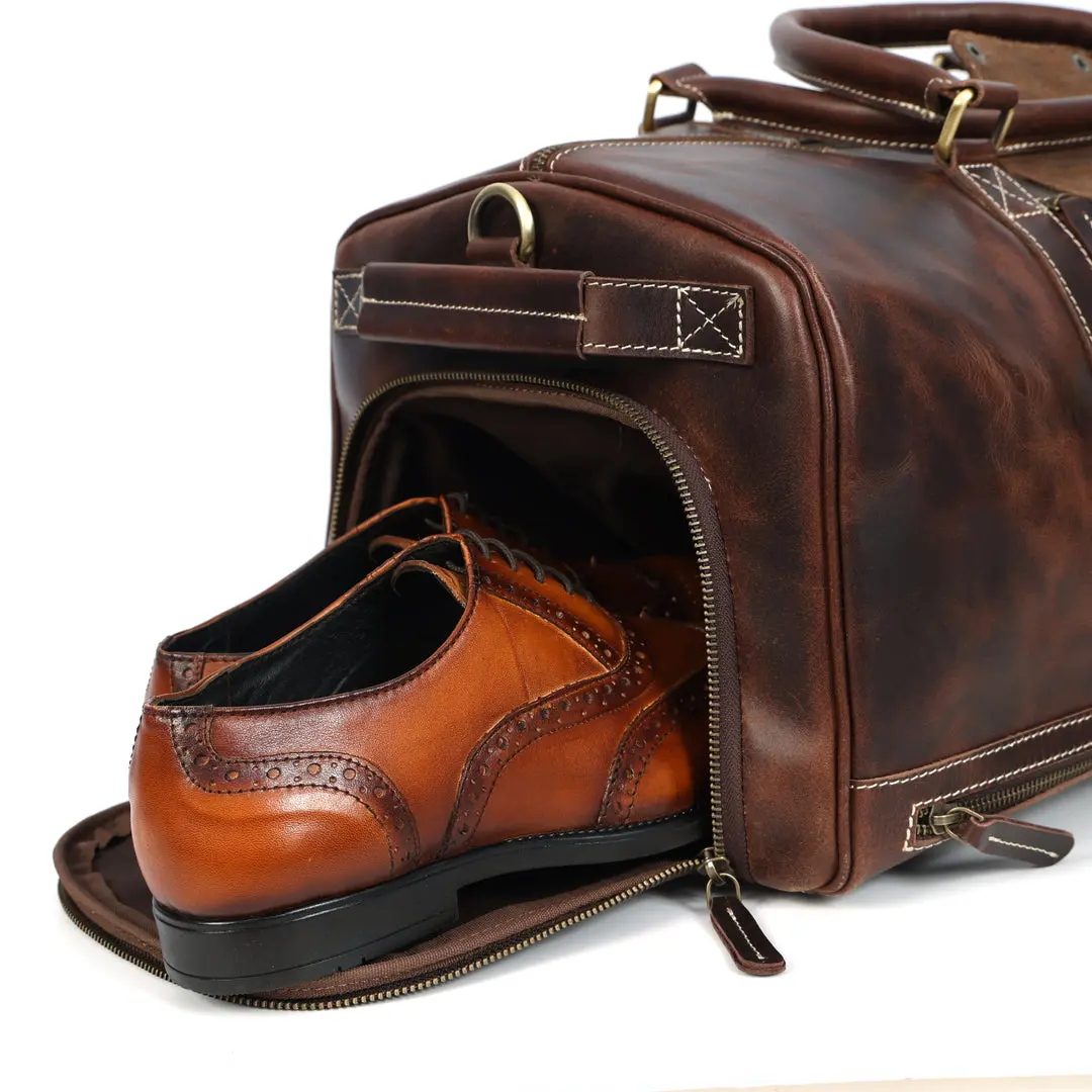 Ronan Buffalo Leather Duffel Bag - Image 5