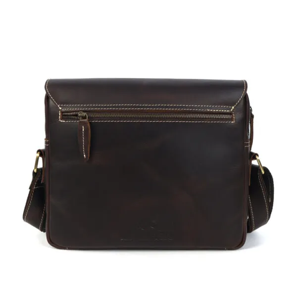 Archer Handmade Leather Messenger Bag - Image 7