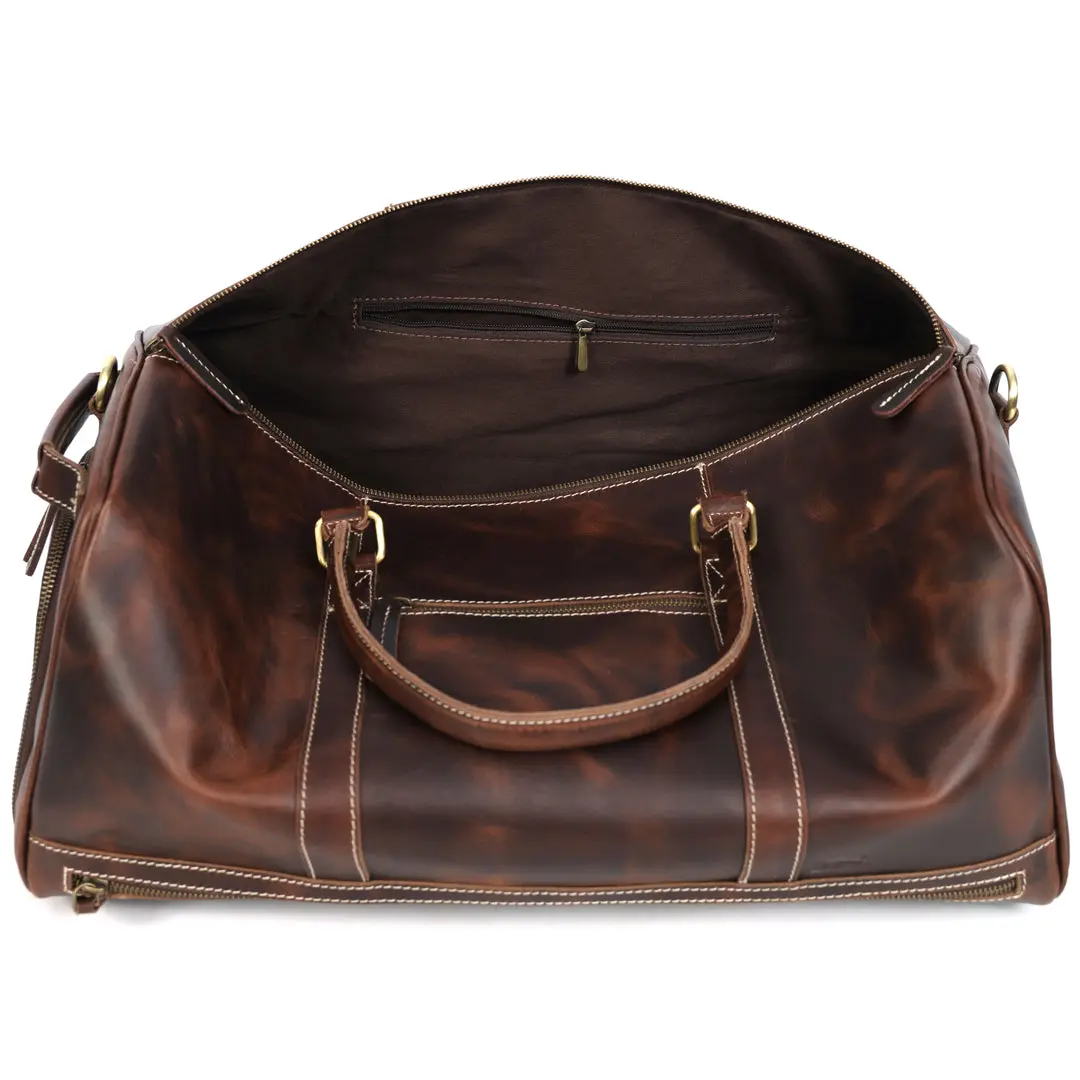 Ronan Buffalo Leather Duffel Bag - Image 4