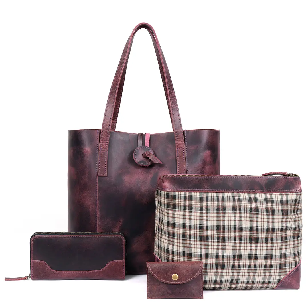 Lily Buffalo Leather Tote Combo Set - Image 6
