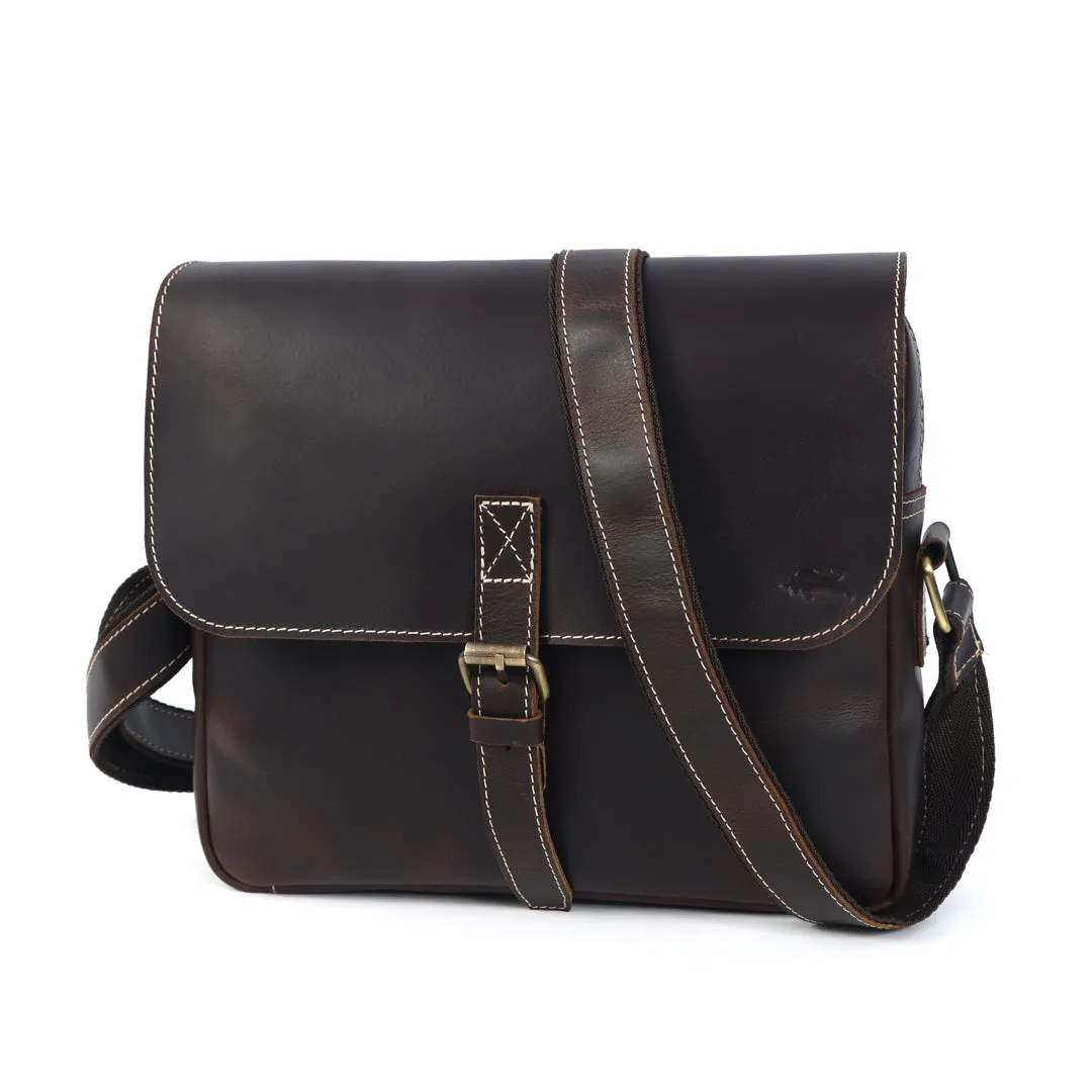 Archer Handmade Leather Messenger Bag - Image 2