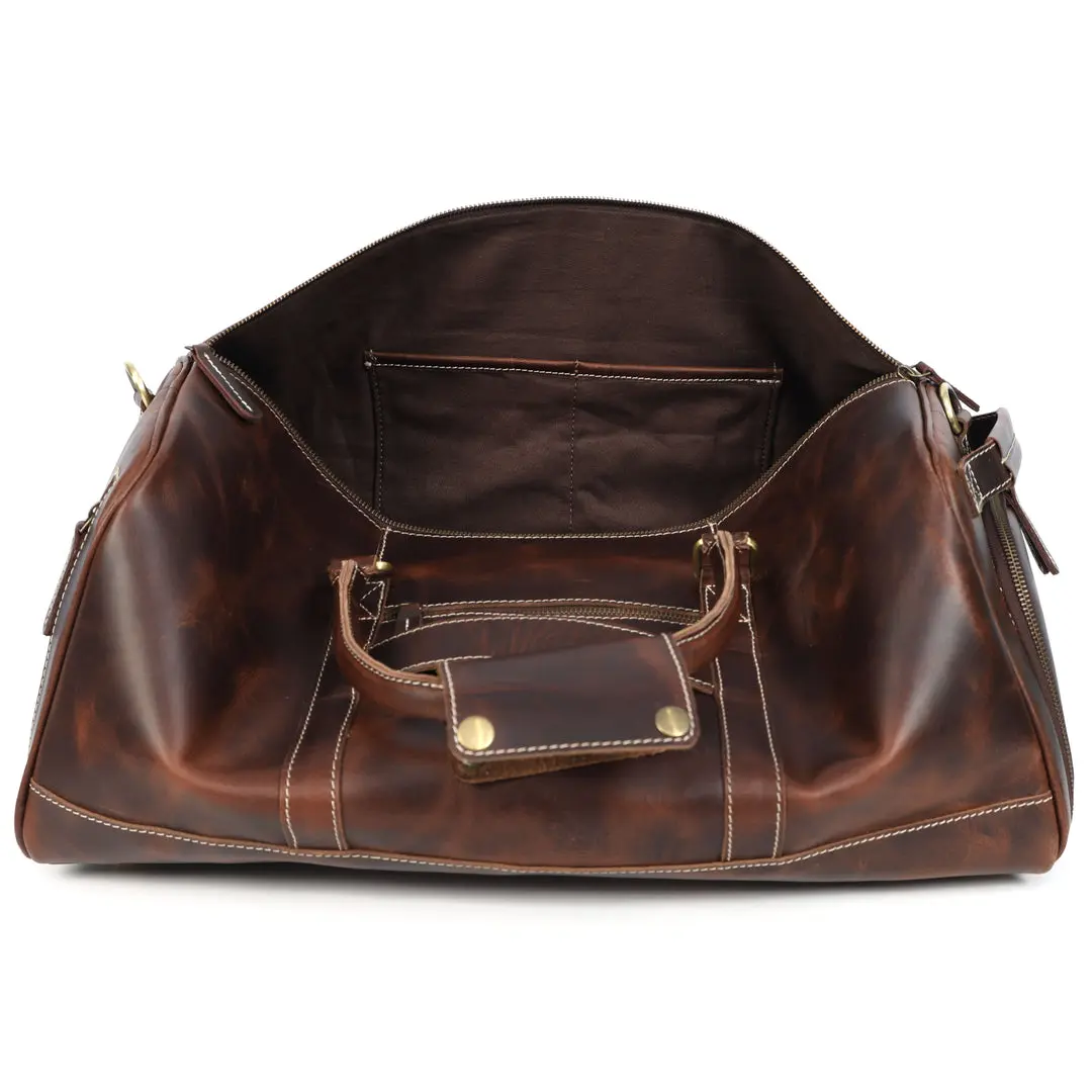 Ronan Buffalo Leather Duffel Bag - Image 3