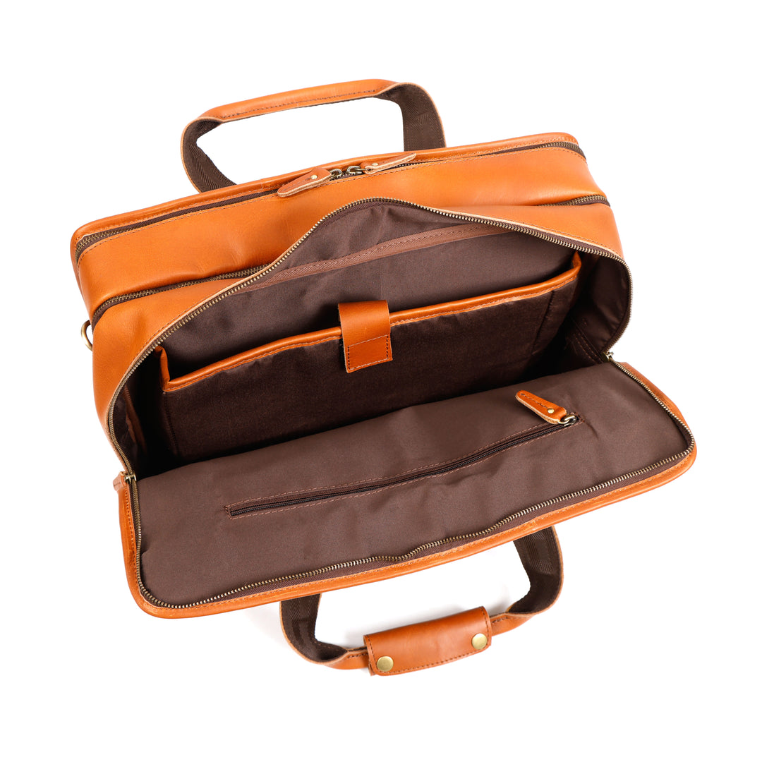 Leon Buffalo Leather Briefcase - Image 7