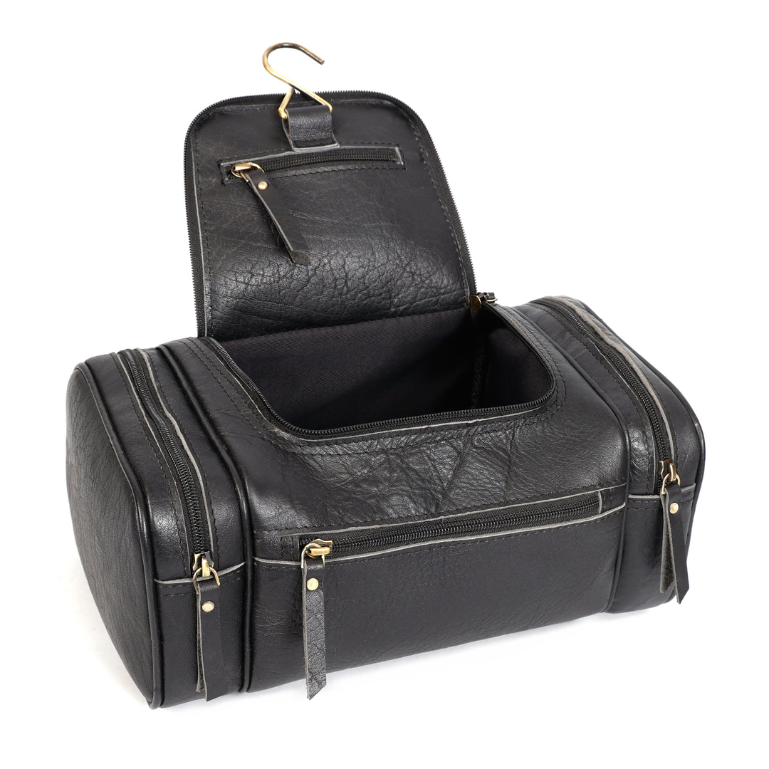 Premium Black Leather Travel & Work Combo Set - Image 3