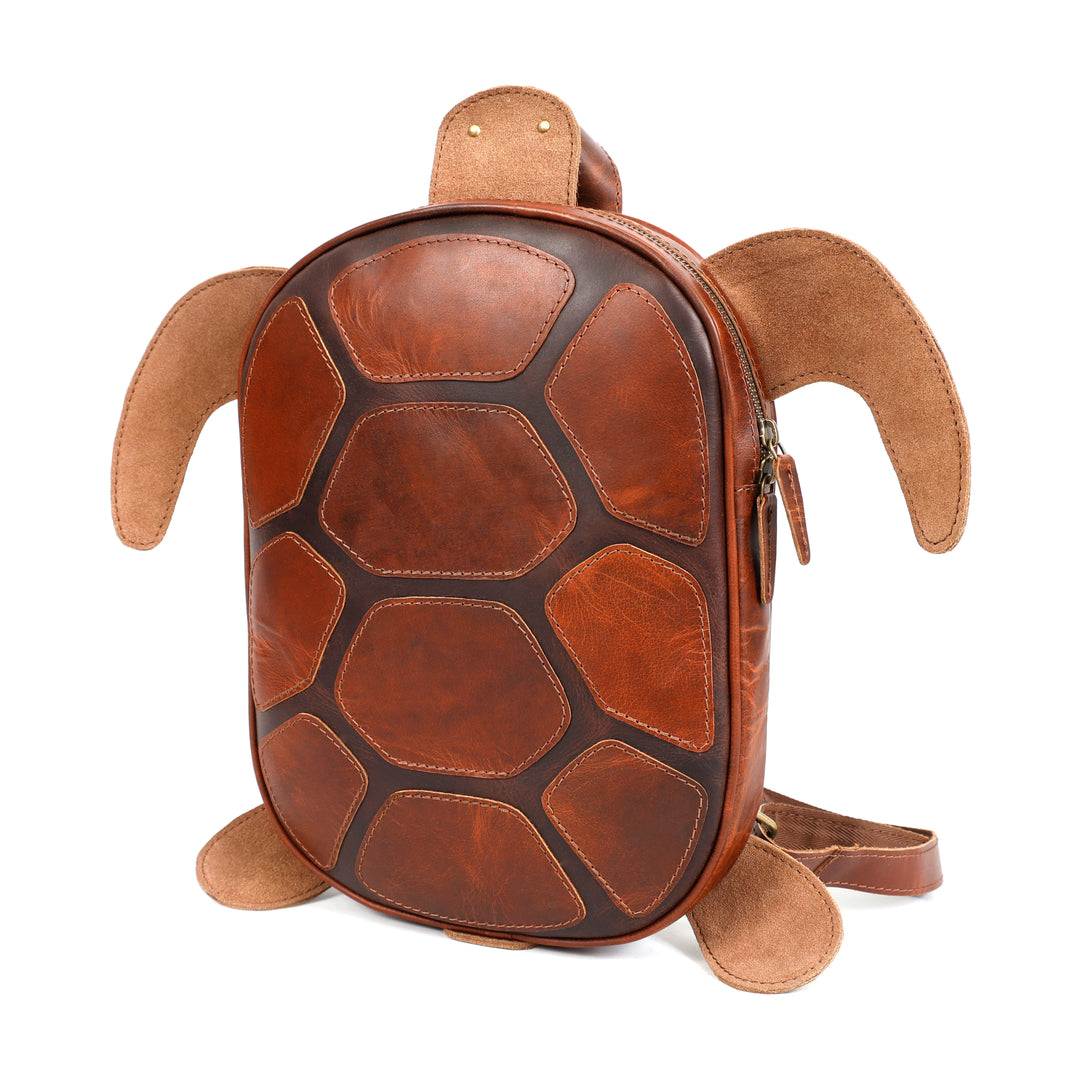 Handmade Turtle Leather Backpack