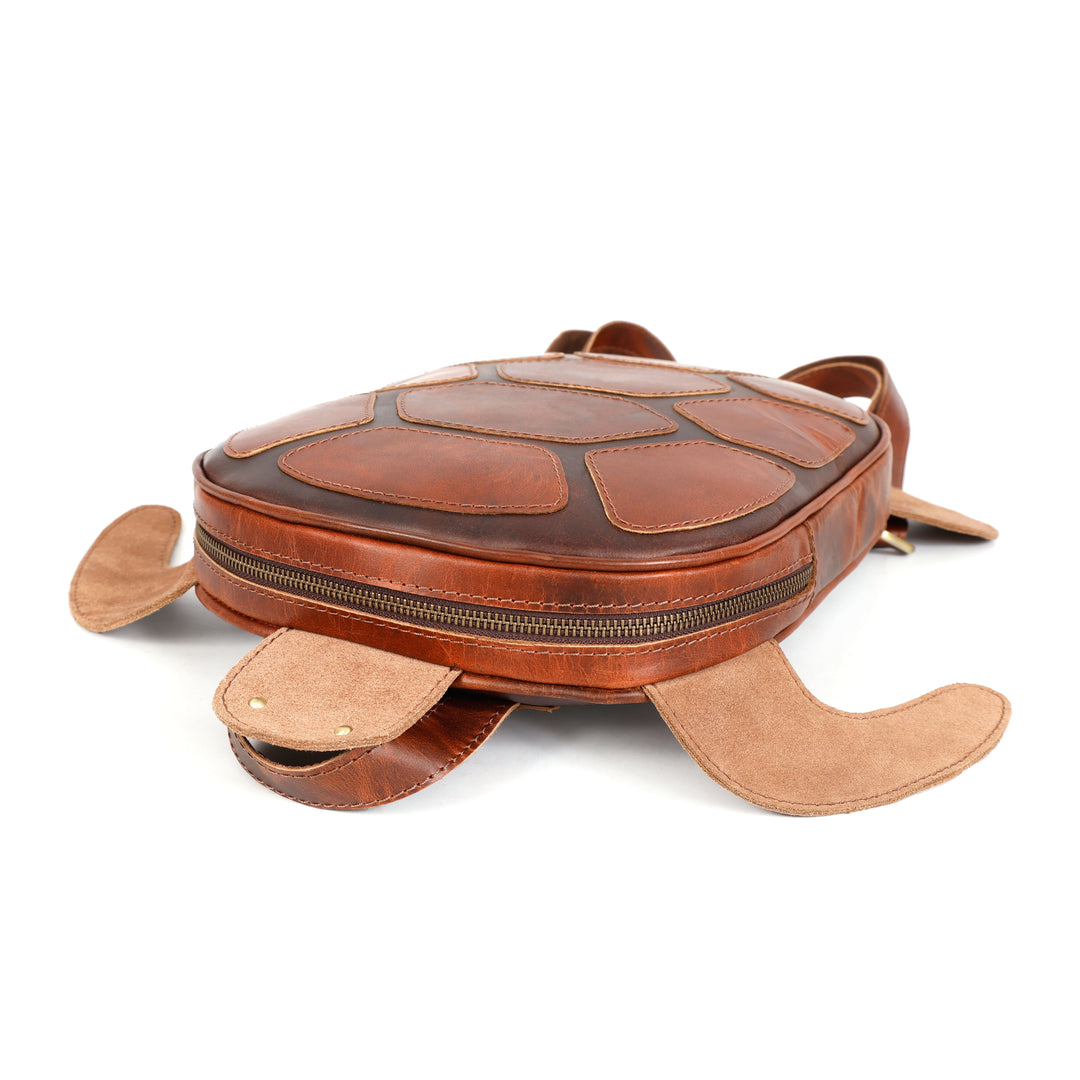 Handmade Turtle Leather Backpack - Image 5
