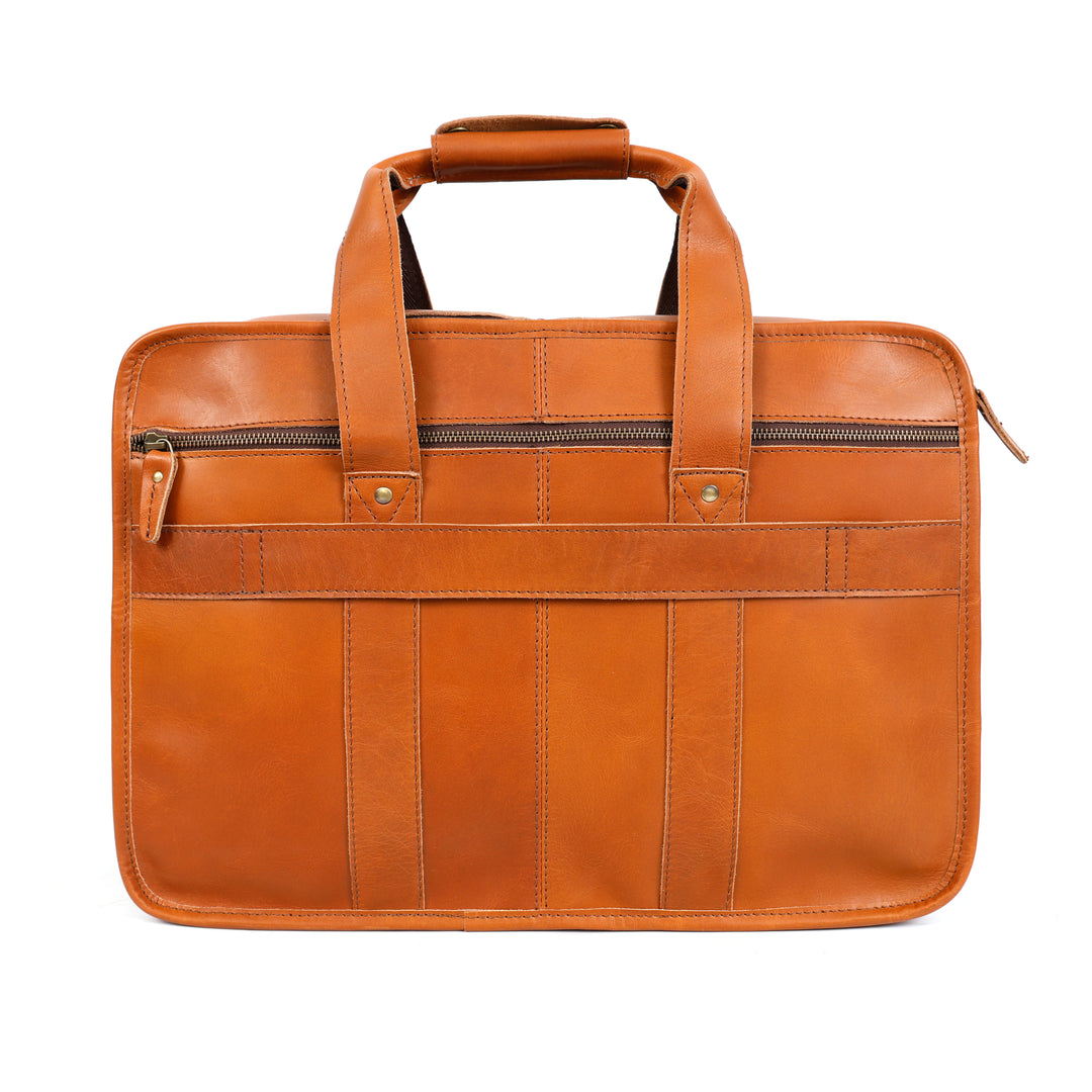 Leon Buffalo Leather Briefcase - Image 3