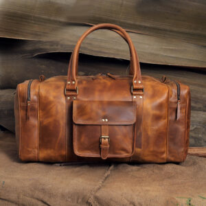 Asher Buffalo Leather Duffel Bag for Men