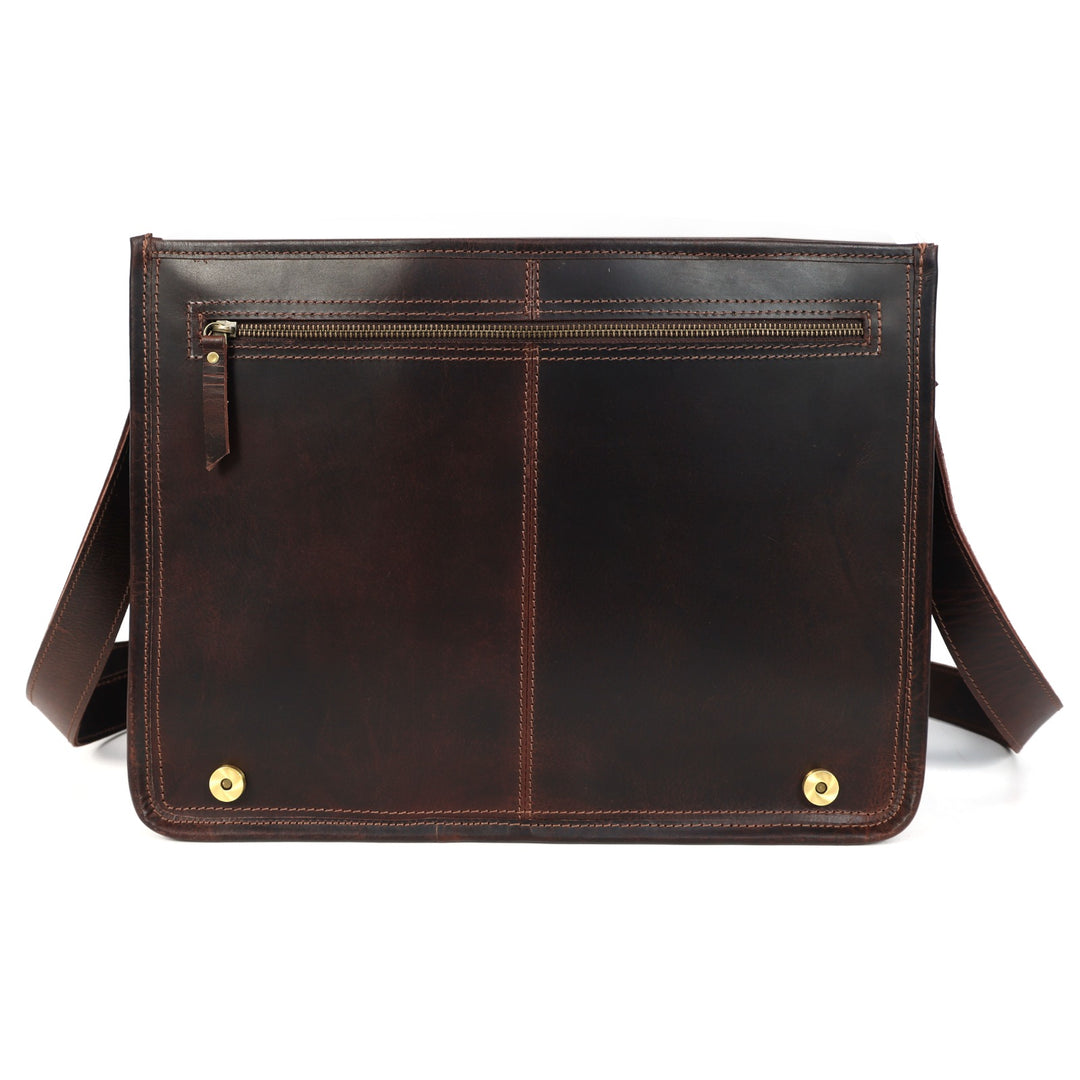 Dune Buffalo Leather Messenger Bag - Image 4