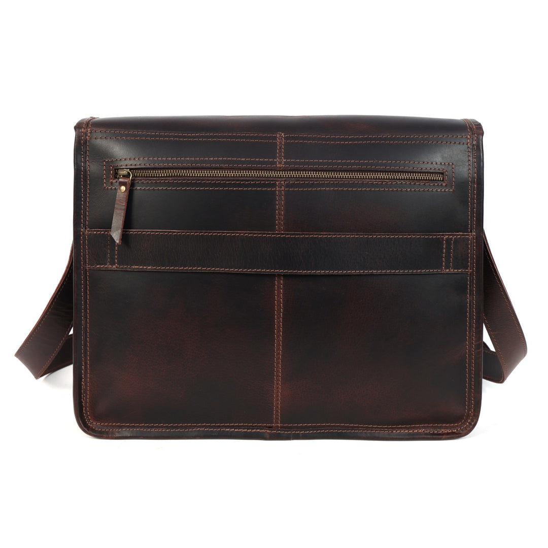 Dune Buffalo Leather Messenger Bag - Image 3