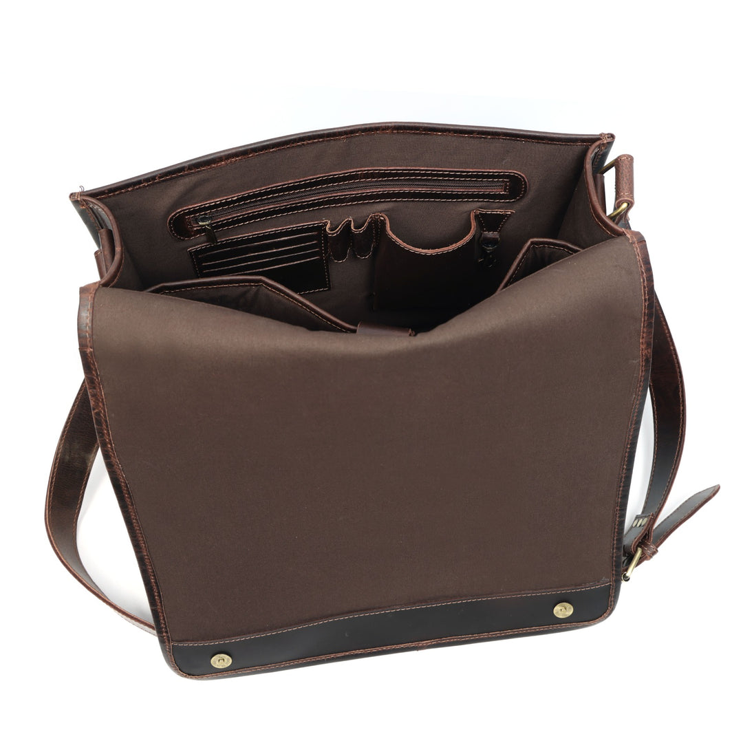 Dune Buffalo Leather Messenger Bag - Image 5