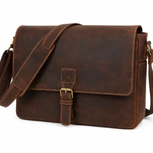 Parker Leather Messenger Bag for Men (Open Box)