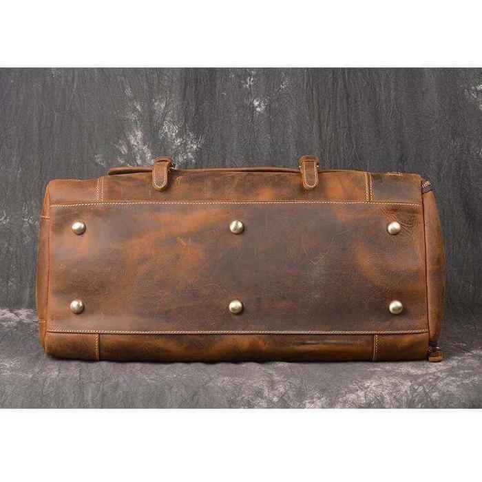 Clay Leather Duffel Bag for Men - Image 5