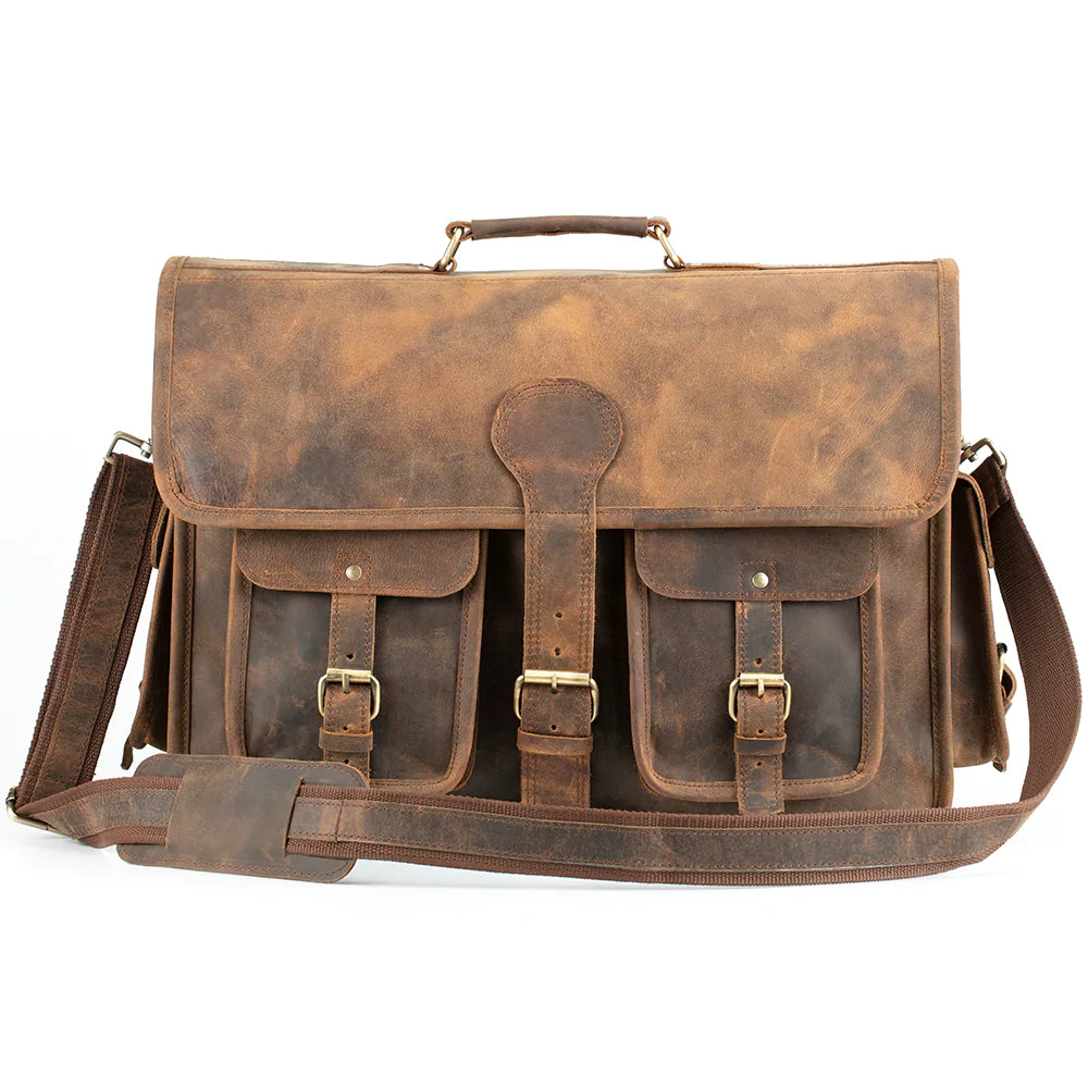 Brooks Buffalo Leather Briefcase - Image 4
