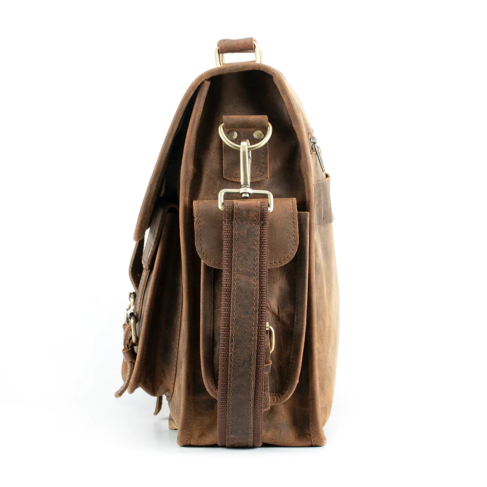 Brooks Buffalo Leather Briefcase - Image 5