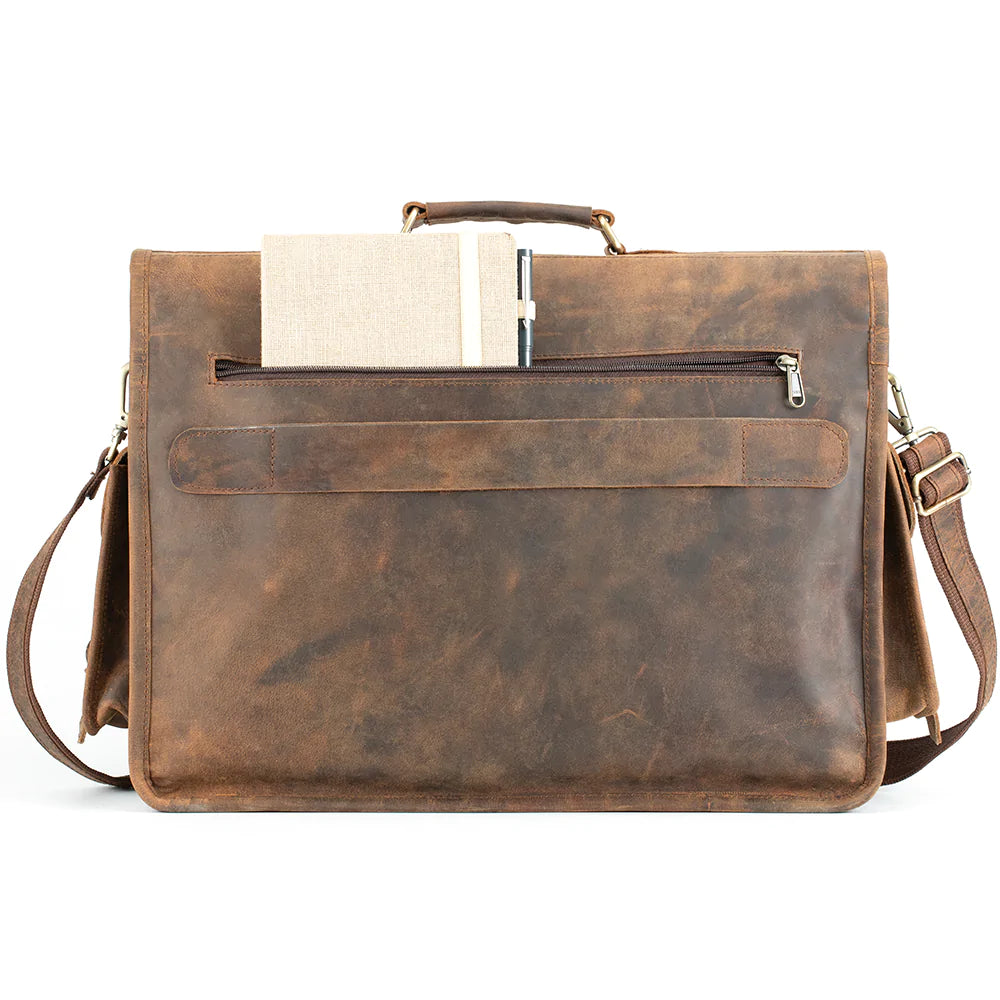 Brooks Buffalo Leather Briefcase - Image 6