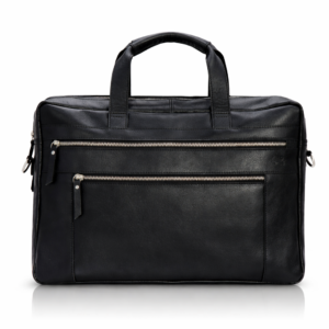 Onyx Black Leather Briefcase