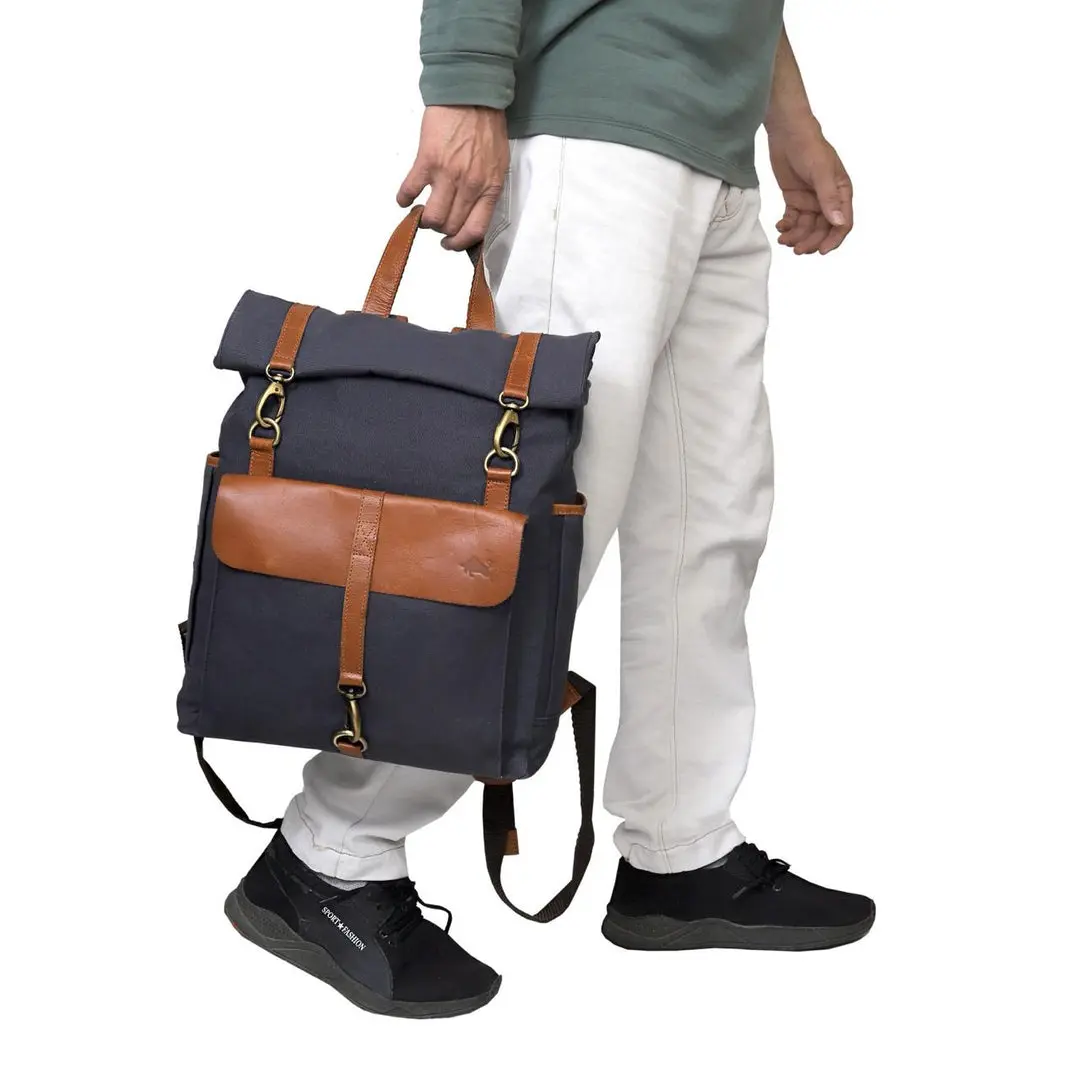 Drake Buffalo Leather Backpack - Image 6