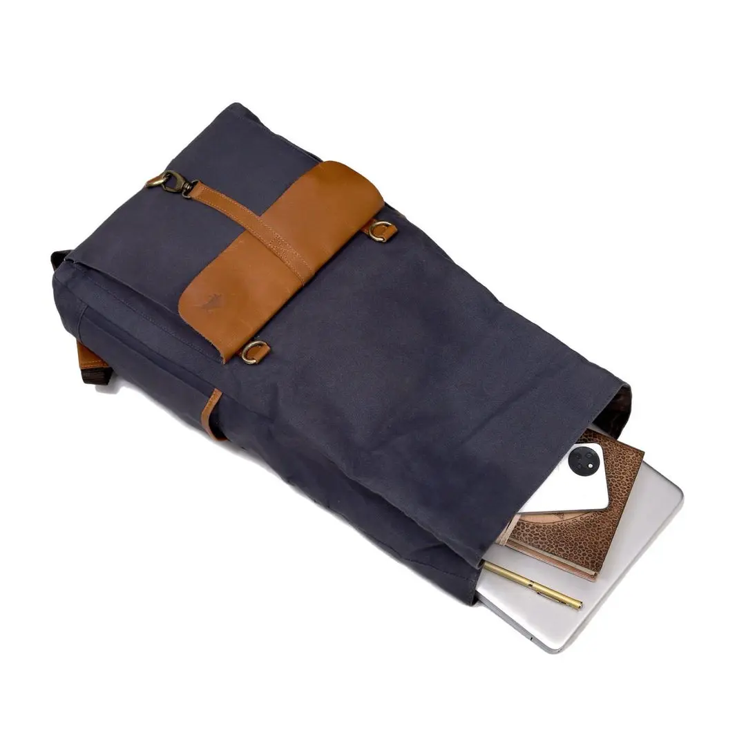 Drake Buffalo Leather Backpack - Image 5