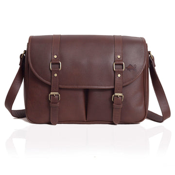 Terran Leather Messenger Bag