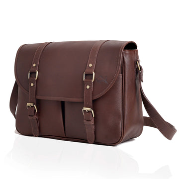 Terran Leather Messenger Bag - Image 4