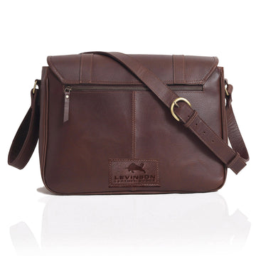 Terran Leather Messenger Bag - Image 6