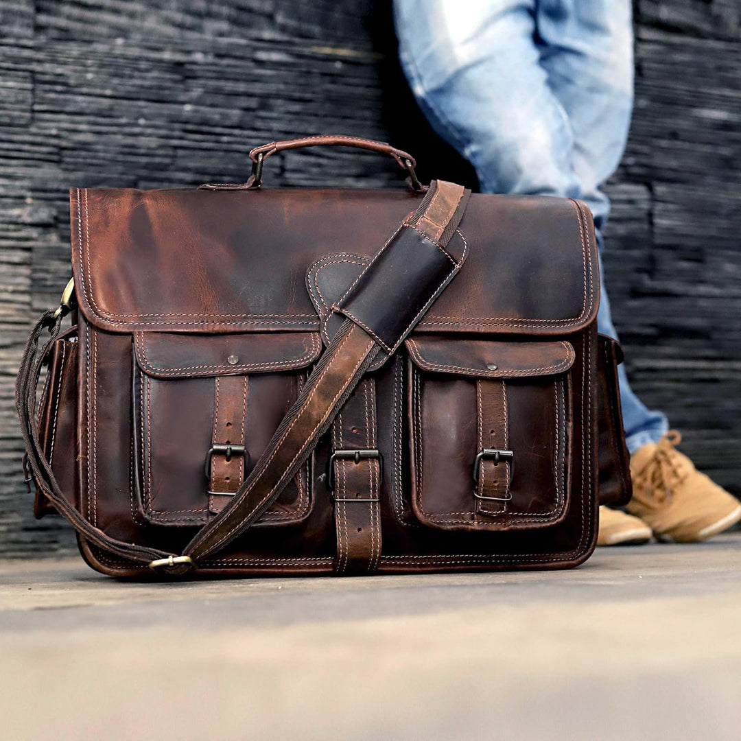 Ashford Buffalo Leather Briefcase - Image 3