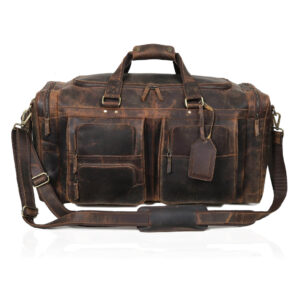 Chase Buffalo Leather Duffel Bag for Men