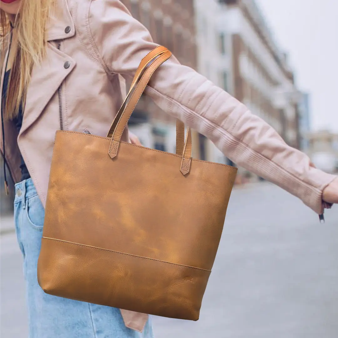 Sophie Buffalo Leather Tote Bag - Image 4