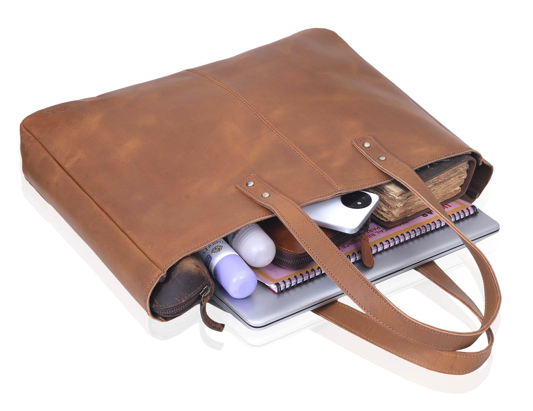Nora Buffalo Leather Tote Bag - Image 2
