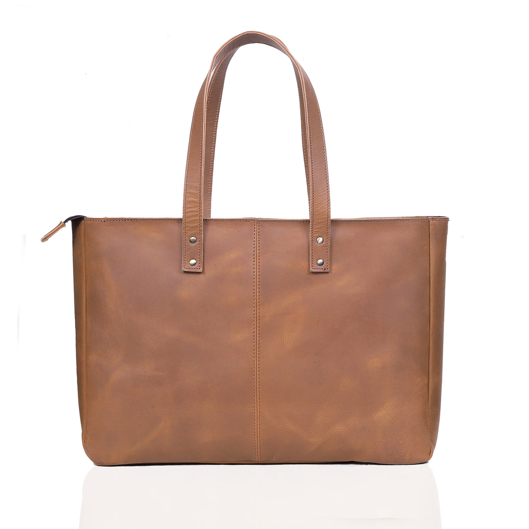 Nora Buffalo Leather Tote Bag - Image 6