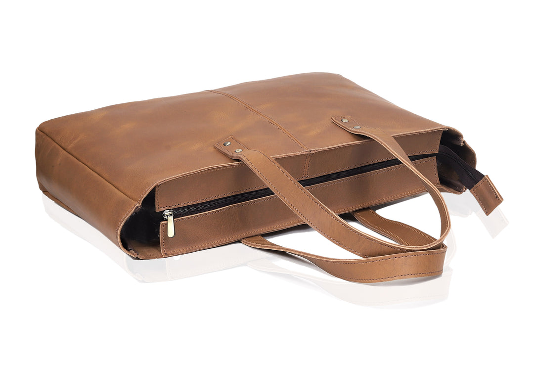 Nora Buffalo Leather Tote Bag - Image 4