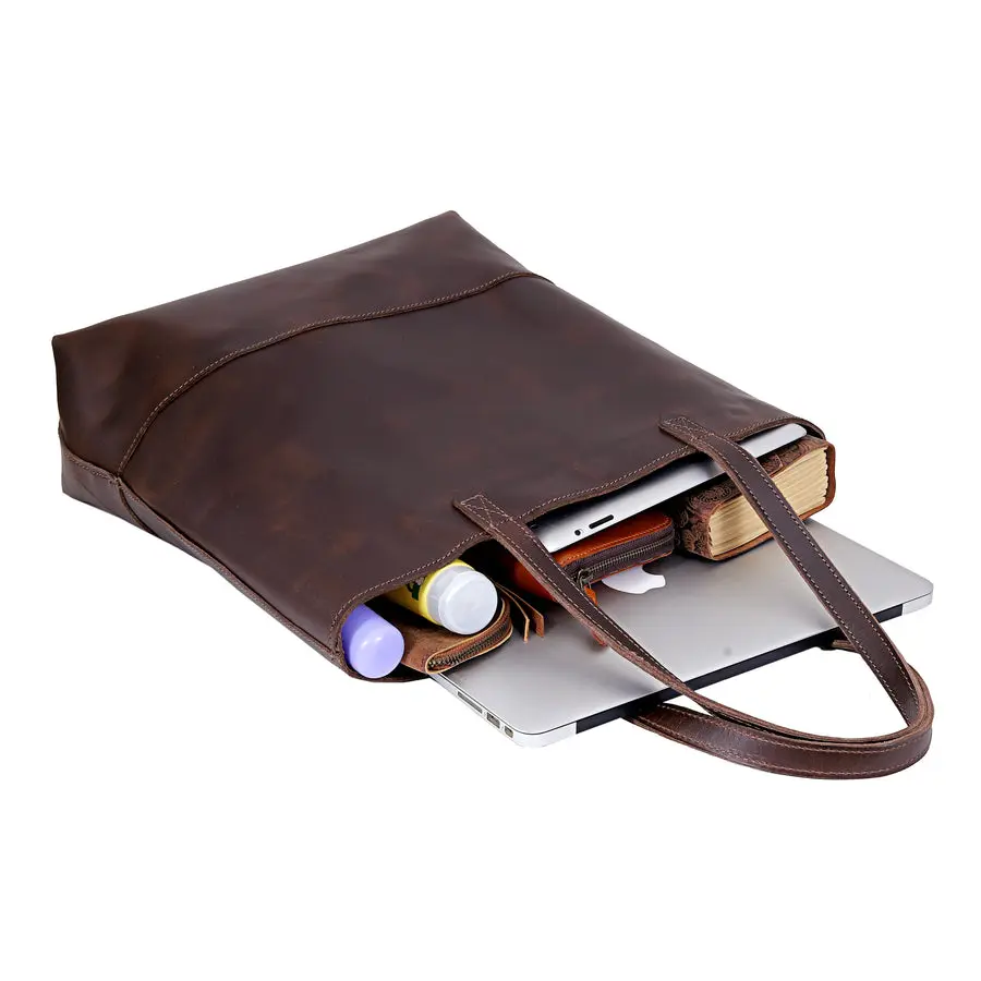 Lila Buffalo Leather Tote Bag - Image 8