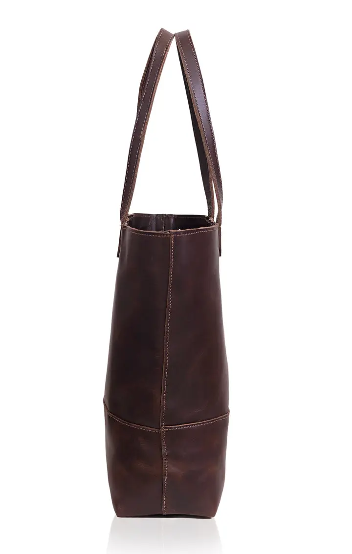 Lila Buffalo Leather Tote Bag - Image 7