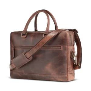Indigo Buffalo Leather Briefcase