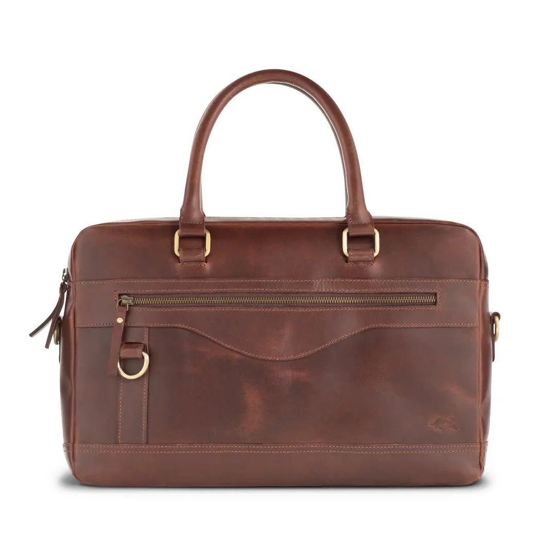 Cobalt Buffalo Leather Briefcase - Image 2