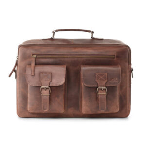 Jet Buffalo Leather Briefcase
