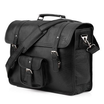 Pilot Black Leather Briefcase - Image 2