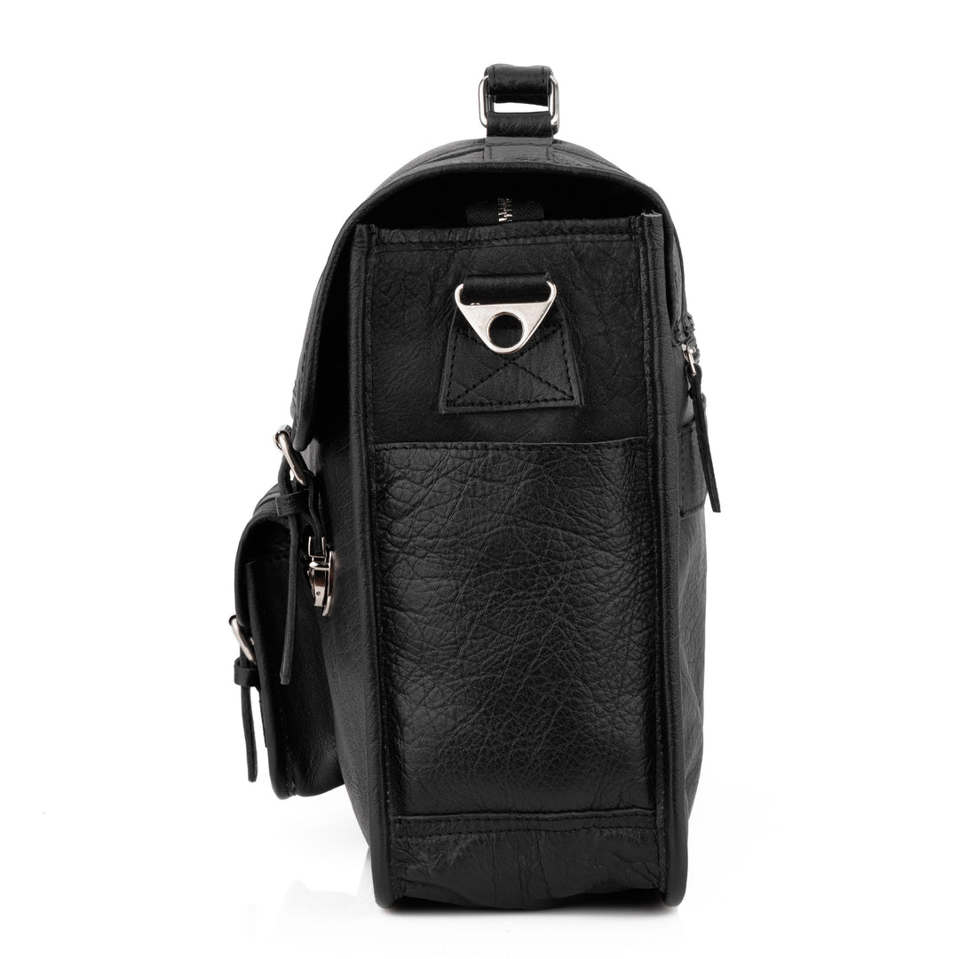 Pilot Black Leather Briefcase - Image 4