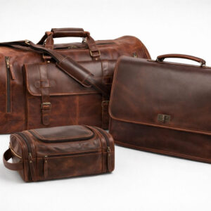 Premium Buffalo Leather Travel & Work Combo Set
