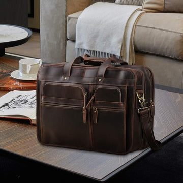 Mason Buffalo Leather Briefcase - Image 4