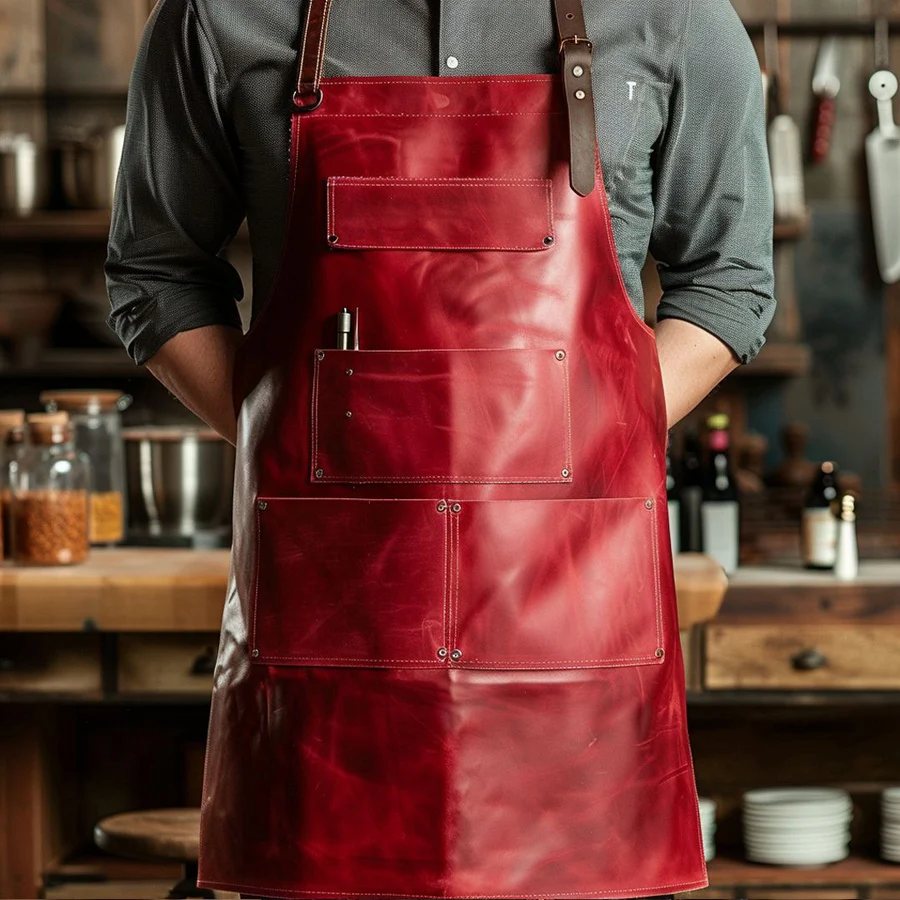 Red Prime Cut Butcher Apron