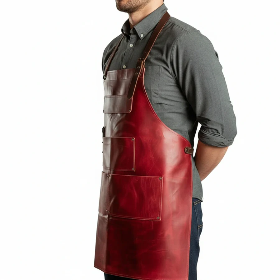Red Prime Cut Butcher Apron - Image 4