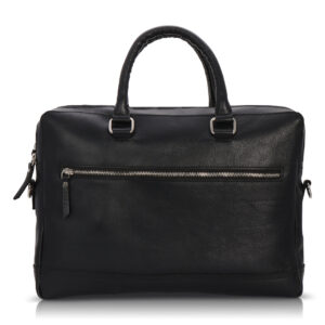 Storm Black Leather Briefcase