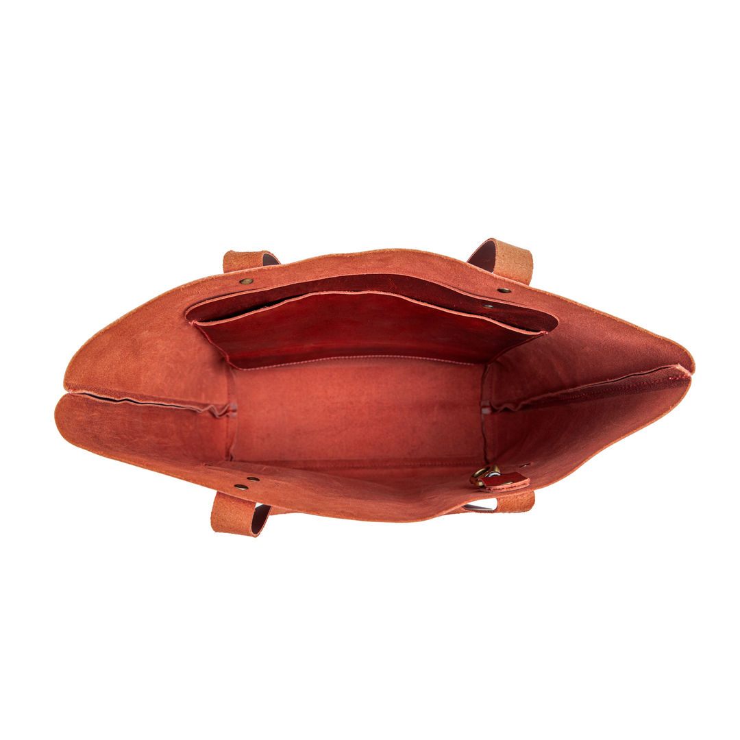 Terra Buffalo Leather Tote Bag - Image 4